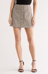 French Connection Check Plaid Patch Pocket Miniskirt