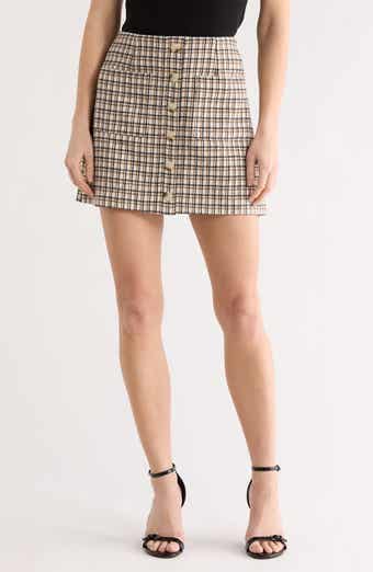 French Connection Check Plaid Patch Pocket Miniskirt