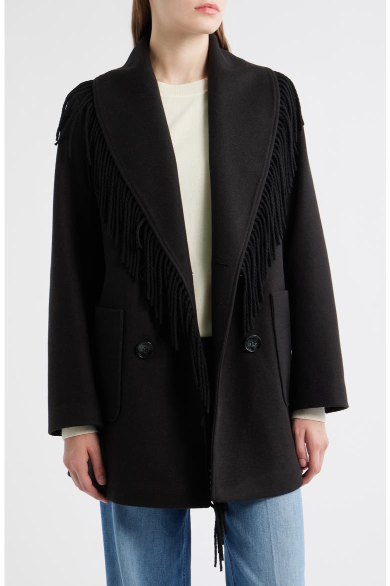 Fringe Shawl Collar Coat (Women) | Nordstrom