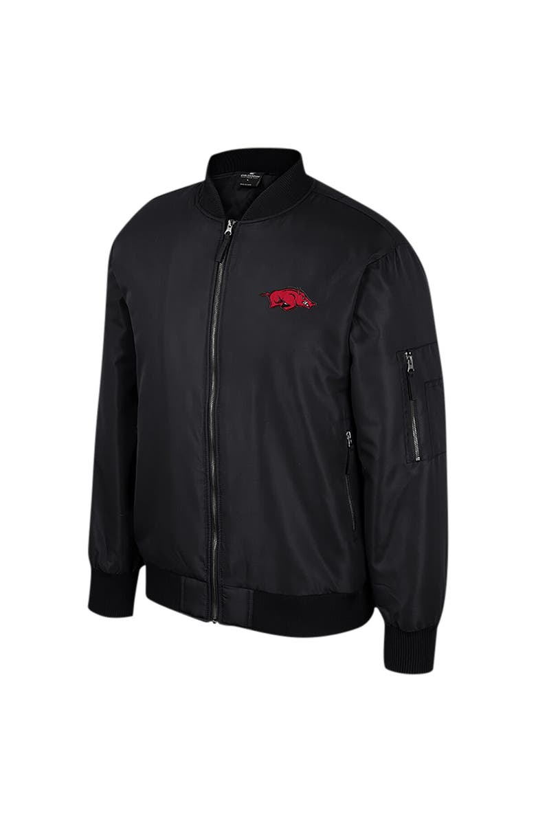 COLOSSEUM Men's Colosseum Black Arkansas Razorbacks Full-Zip Bomber Jacket, Alternate, color,