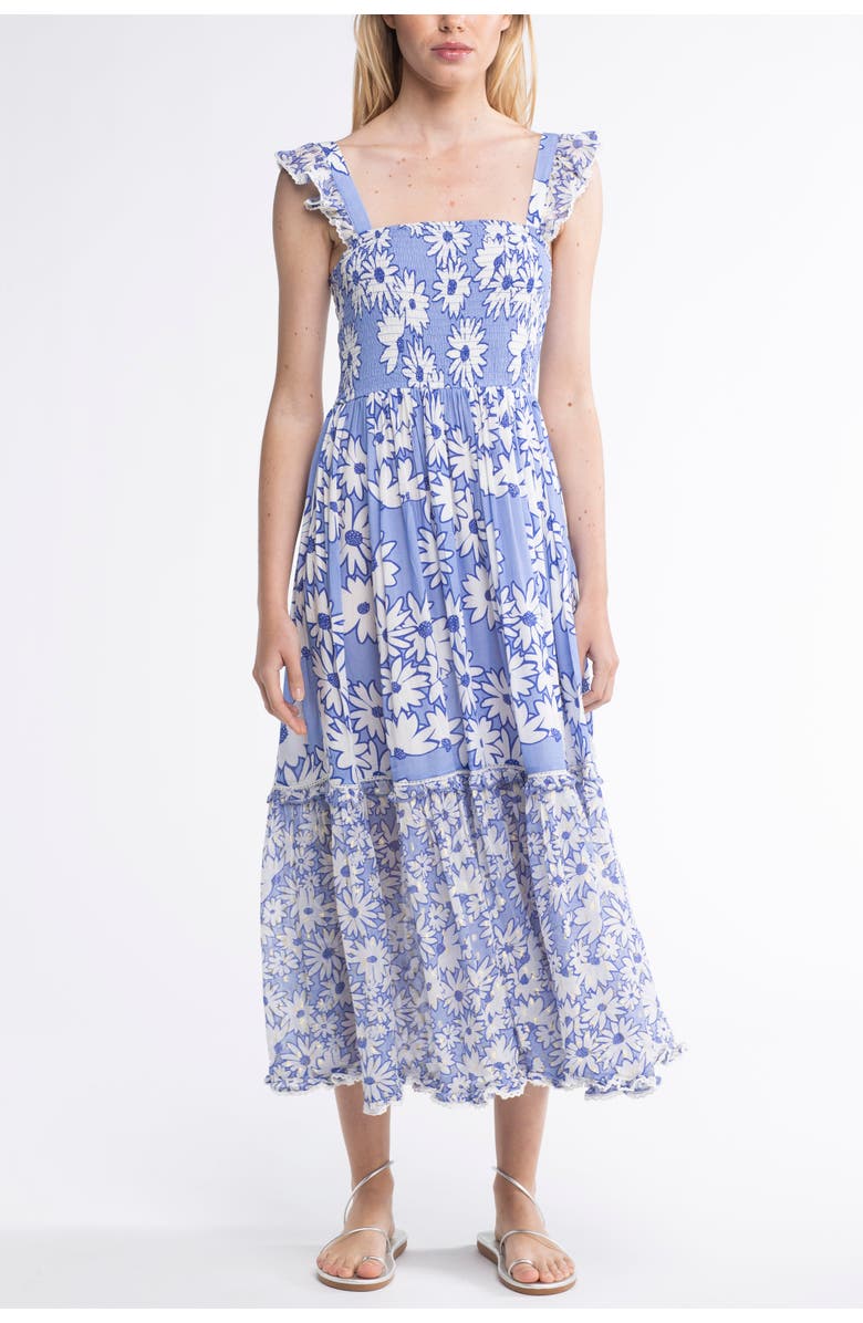 Sunday St. Tropez Carolina Daisy Cover-Up Maxi Dress, Main, color, 