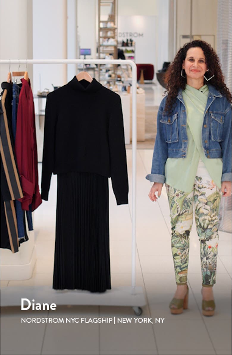 Long Sleeve Mixed Media Dress, sales video thumbnail