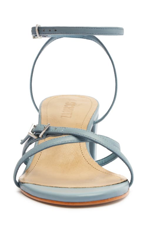 Shop Schutz Liliana Ankle Strap Sandal In Denim Blue Leather