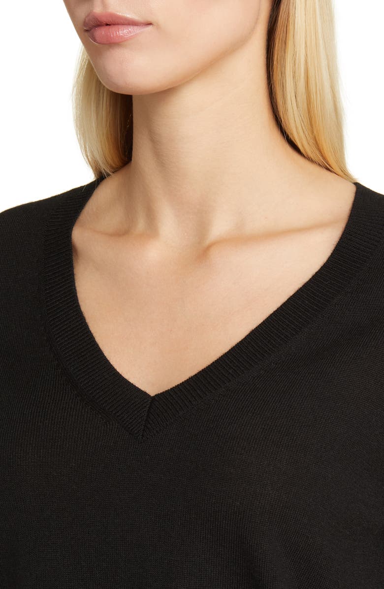 Caslon<sup>®</sup> Wool Blend V-Neck Sweater, Alternate, color, 