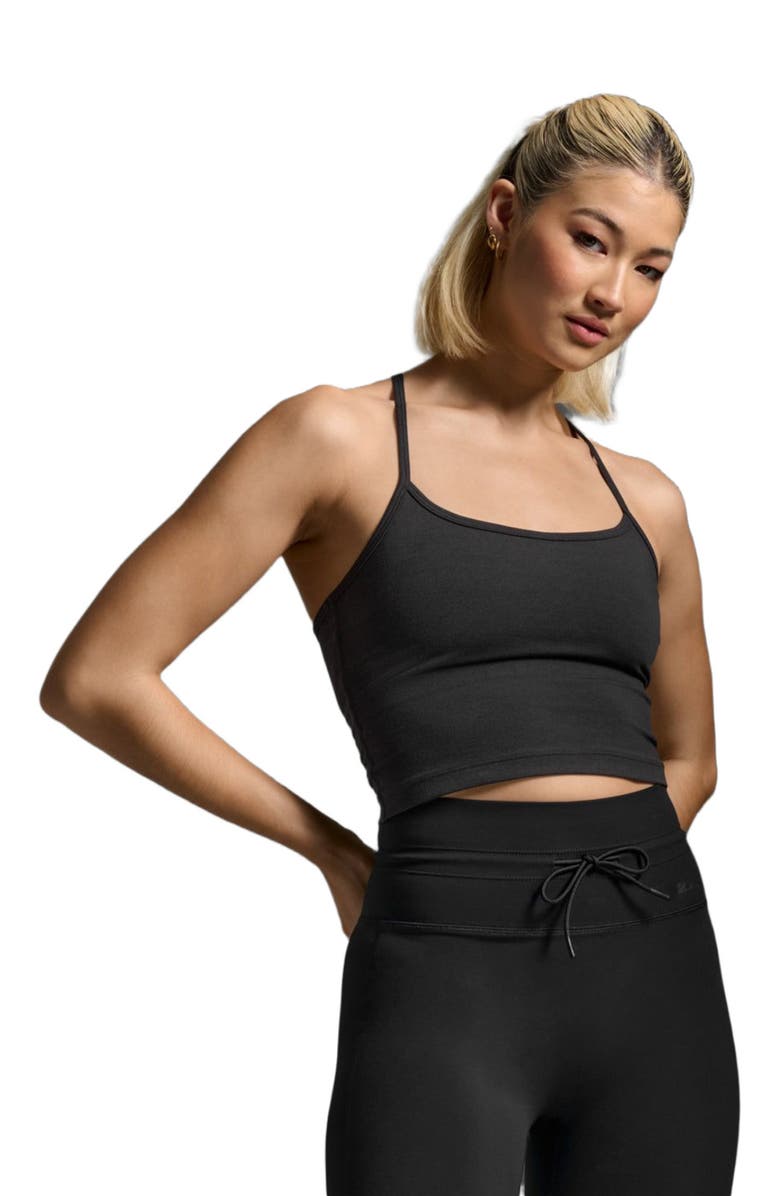 2XU Flex Strappy Crop Tank, Alternate, color, Black/Black