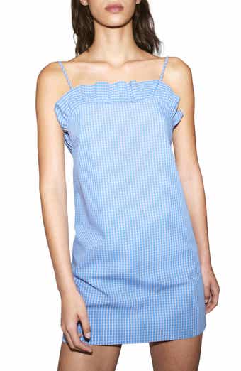 Frill Neck Cotton Minidress