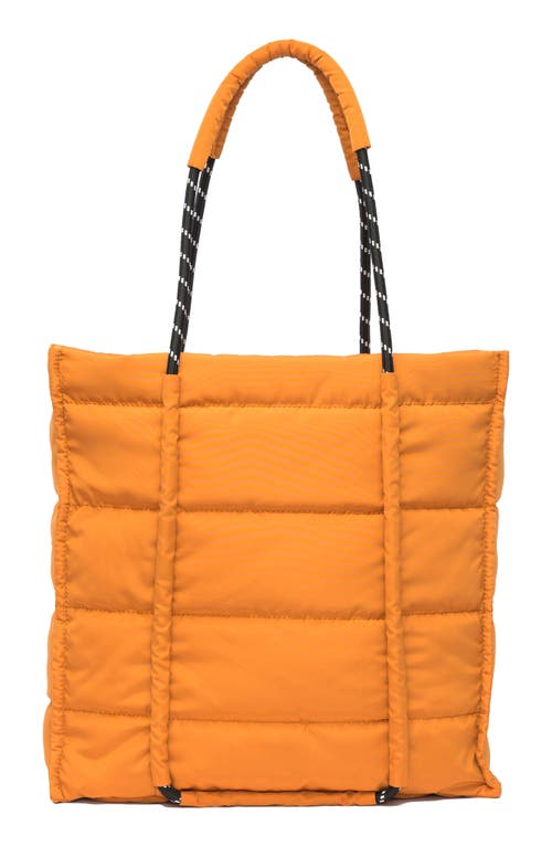 Urban Originals Palm Quilted Recycled Nylon Tote In Tan