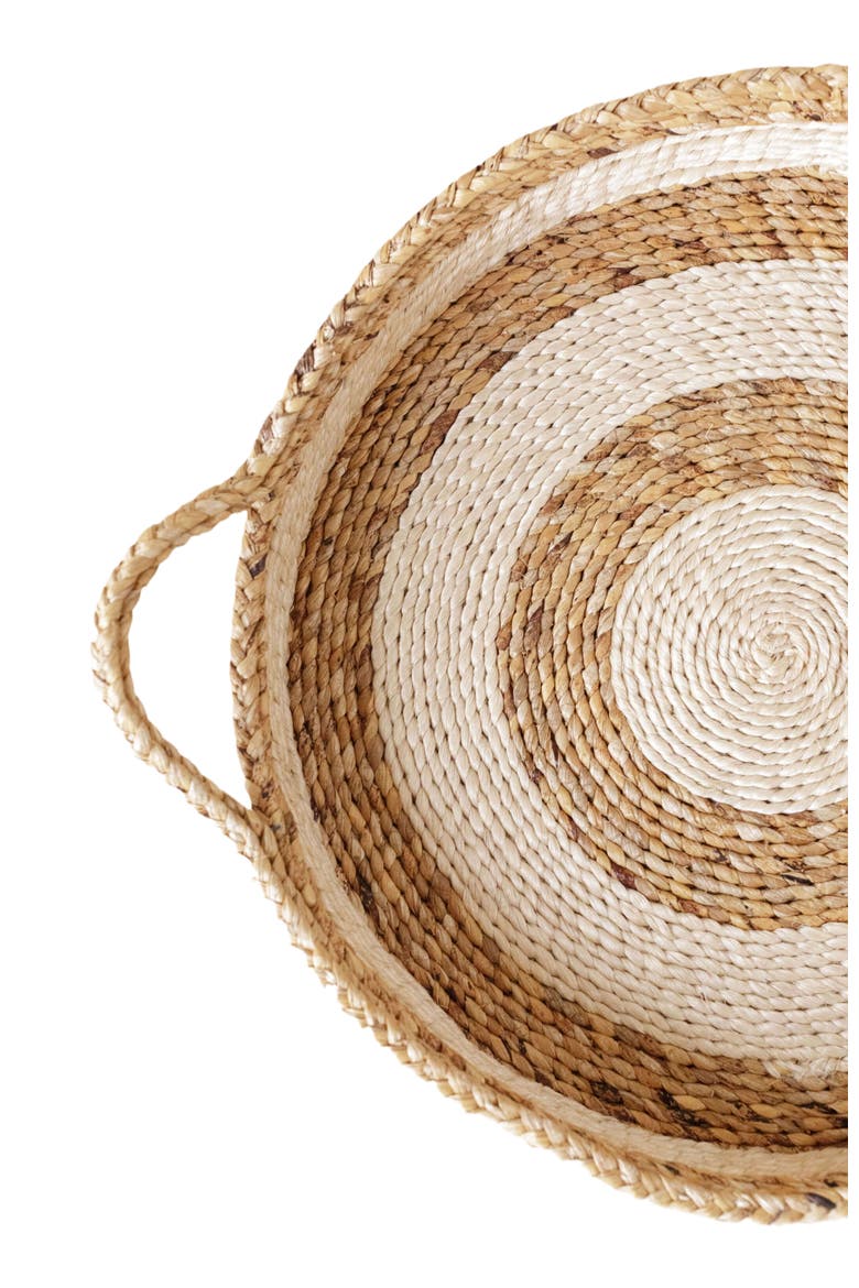 Natural Banana Leaf and Sisal Tray, Alternate, color, Natural