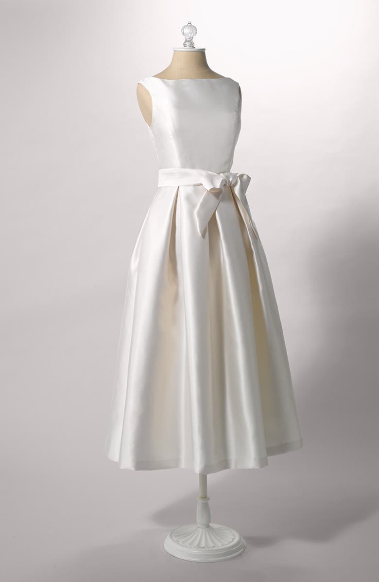 Isaac Mizrahi New York Faille Satin Fit & Flare Dress, Alternate, color,