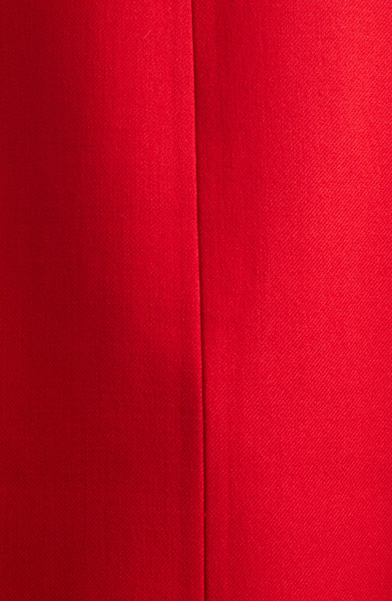 Valentino V-Detail Wool & Silk Double Drill Cape, Alternate, color, Deep Red