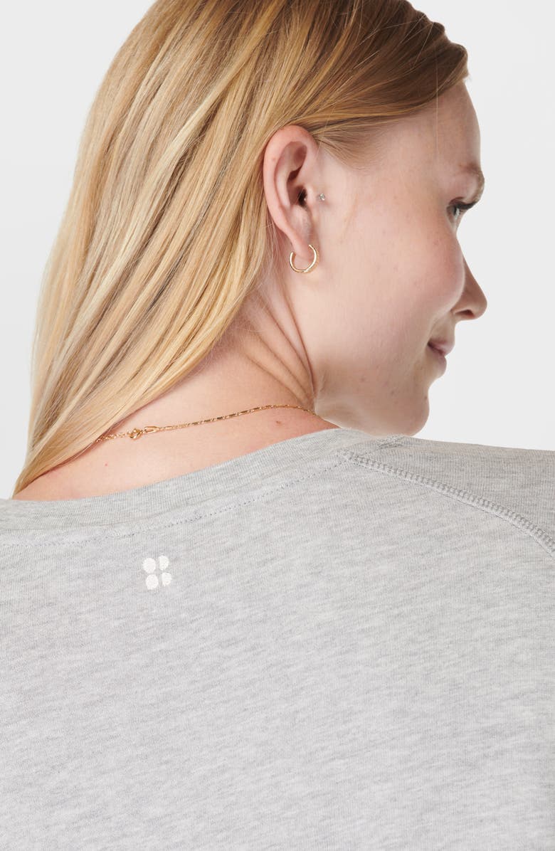 Sweaty Betty After Class Organic Cotton Blend Longline Sweatshirt, Alternate, color, Light Grey