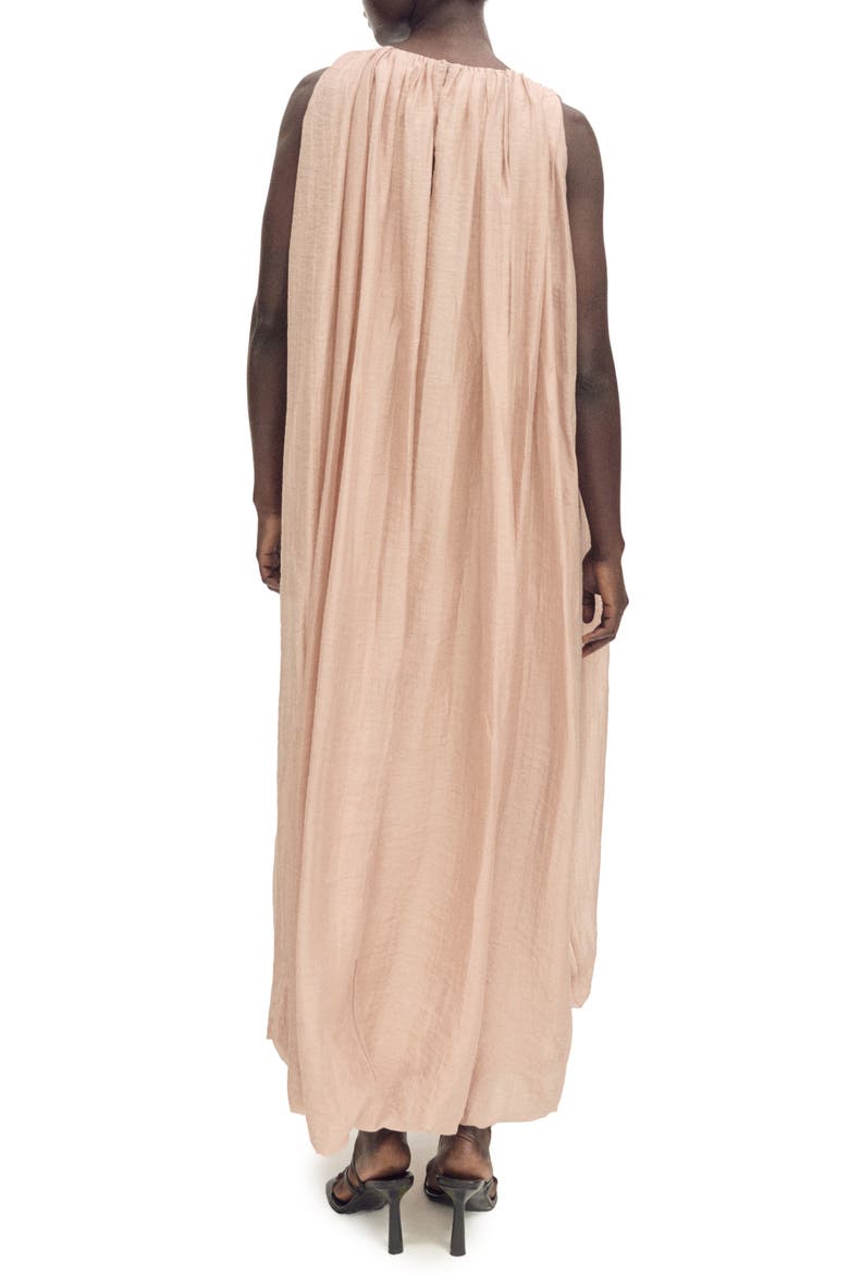 Gathered Belted Maxi Dress, Alternate, color, BEIGE