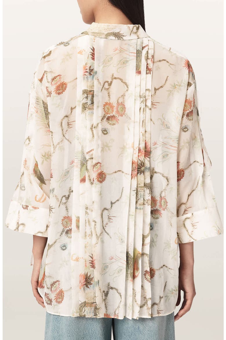 Minna Ruffle Pleated Shirt, Alternate, color, TARAVAO WHITE