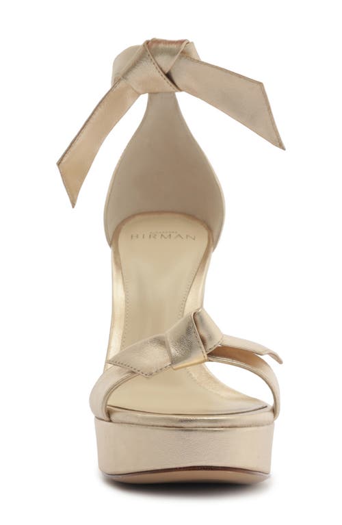 Alexandre Birman Mabeleh Ankle Strap Platform Sandal In Gold
