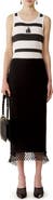 Lanvin Cotton Jersey Mother And Daughter Embroidered Ribbed Tank Top
