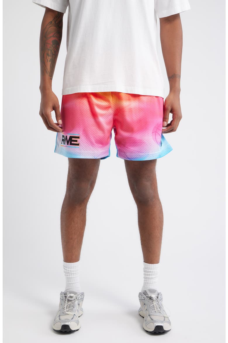 Elite RWE Mesh Basketball Shorts, Main, color, PINK