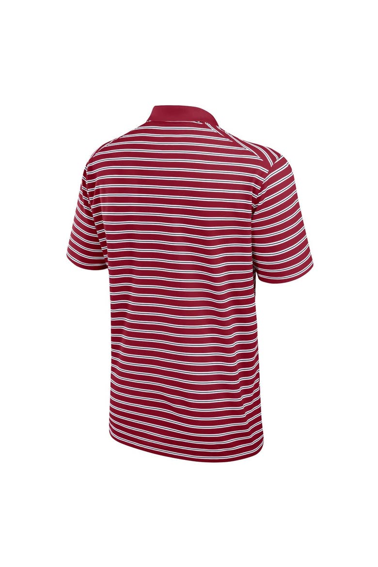 Men's Jordan Brand Crimson/White Oklahoma Sooners Primetime Victory Striped Performance Polo, Alternate, color, Crimson