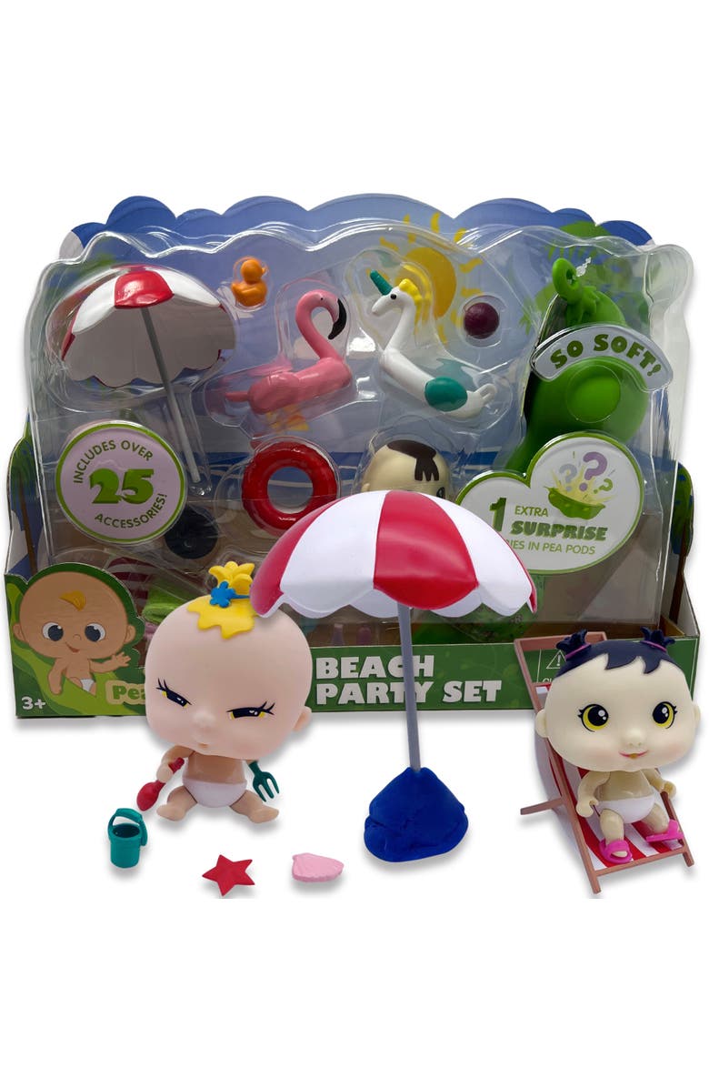 Pea Pod Babies Beach Party Playset, 26 Pieces, Main, color, Multicolored