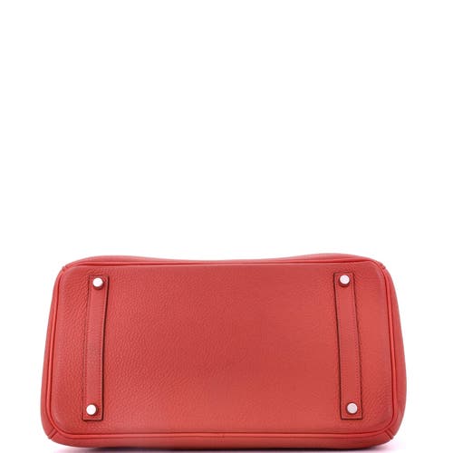 Pre-owned Hermes  Hermes Birkin Handbag Pink Clemence With Palladium Hardware 35 In Pink