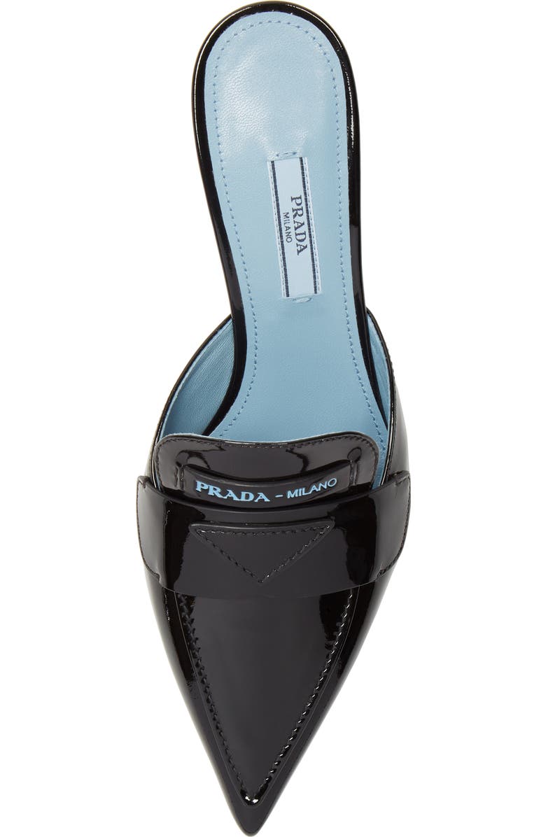 Prada Logo Pointy Toe Mule, Alternate, color,