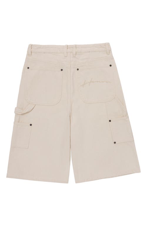 Honor The Gift Gears Denim Carpenter Shorts In White