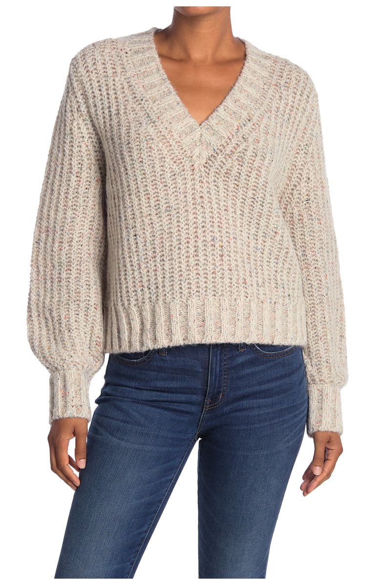 360 CASHMERE Nimm Chunky V-Neck Pullover, Main, color, 