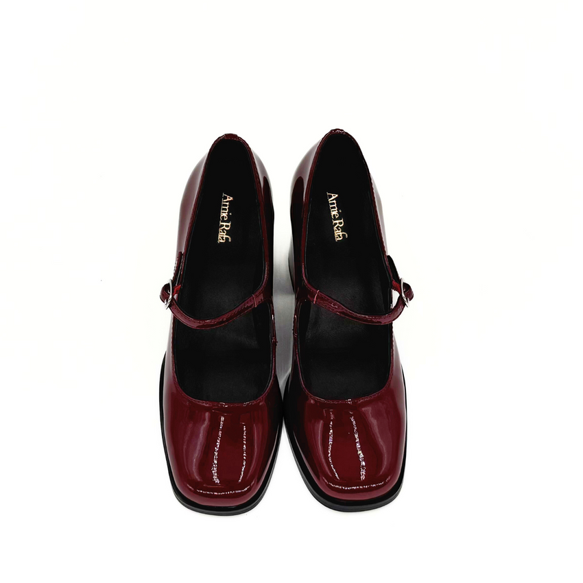 Jackie Mary Jane Heels, Alternate, color, Burgundy