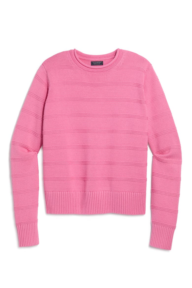 Roll Neck Cotton Sweater, Alternate, color, CUTTY PINK