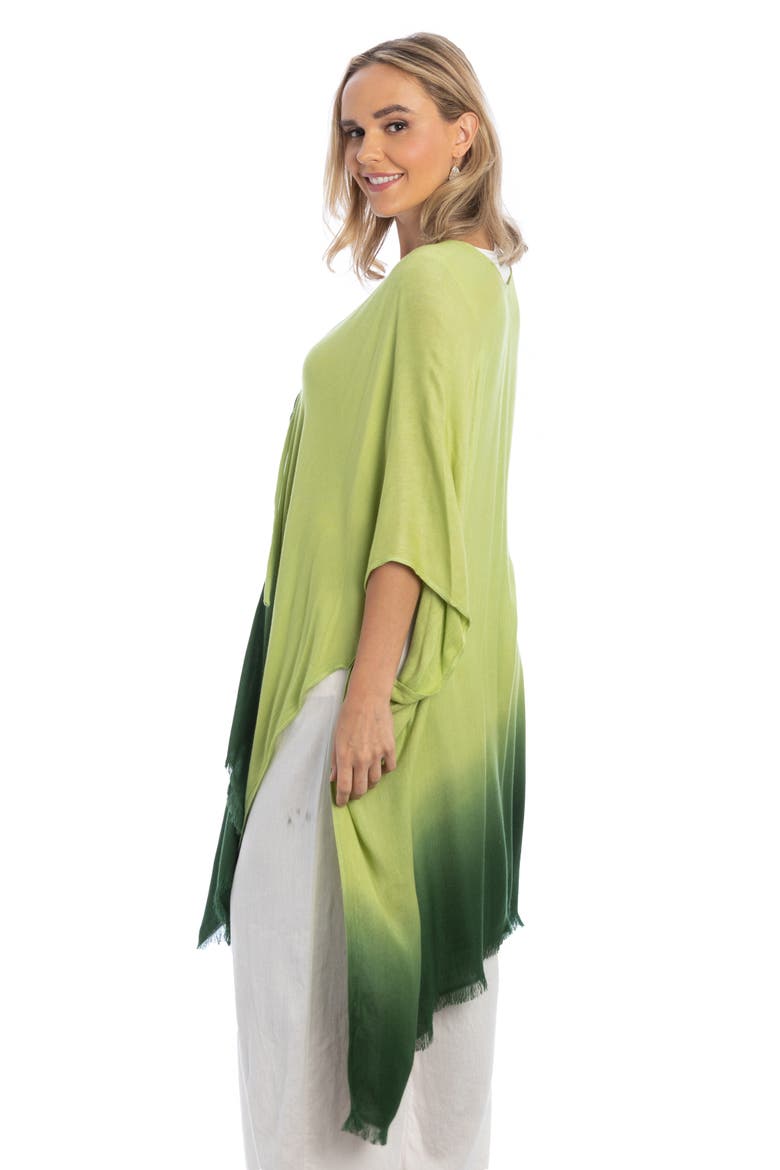 Ombré Tie Front Ruana, Alternate, color, GREEN