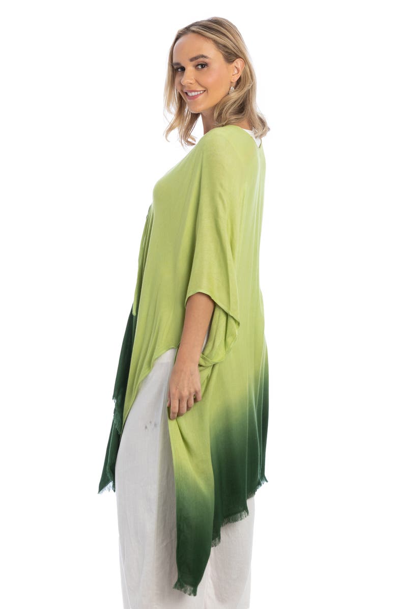SAACHI Ombré Tie Front Ruana, Alternate, color, Green