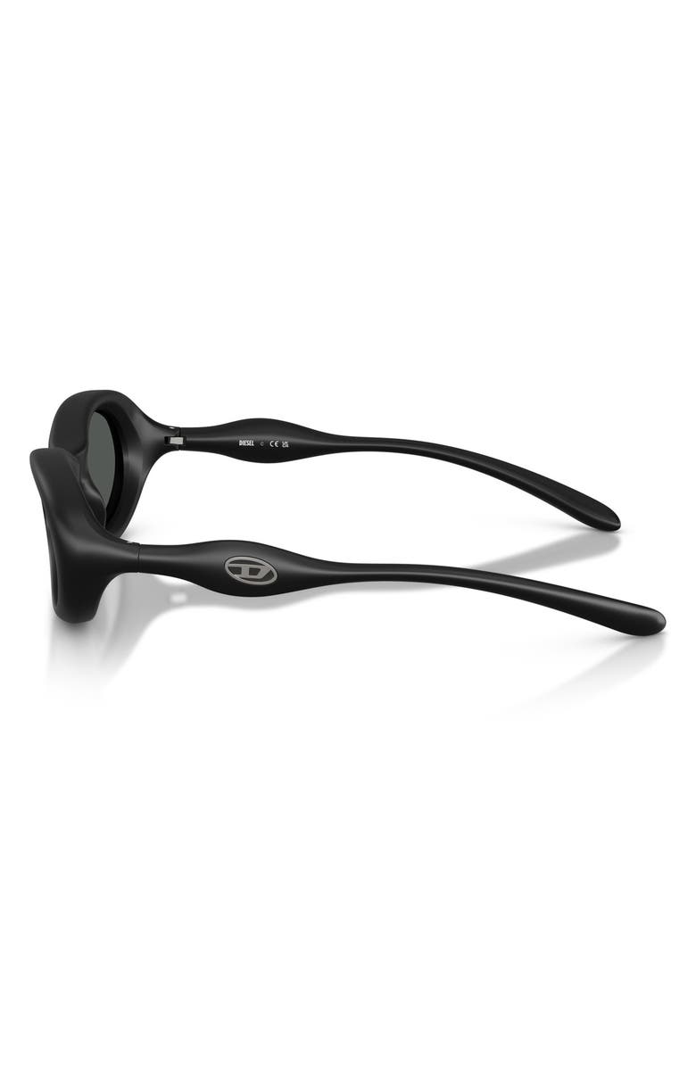 DIESEL<sup>®</sup> DL3011U 51mm Oval Sunglasses, Alternate, color, Matte Black / Dark Grey