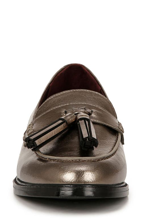 Franco Sarto Carolyn Low Womens Patent Slip On Loafers In Pewter