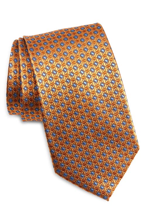 Nordstrom Geometric Silk Tie In Orange
