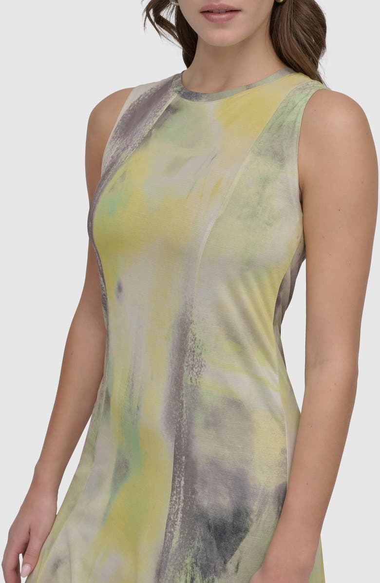 DKNY Print Slub Jersey Midi Dress, Alternate, color, 