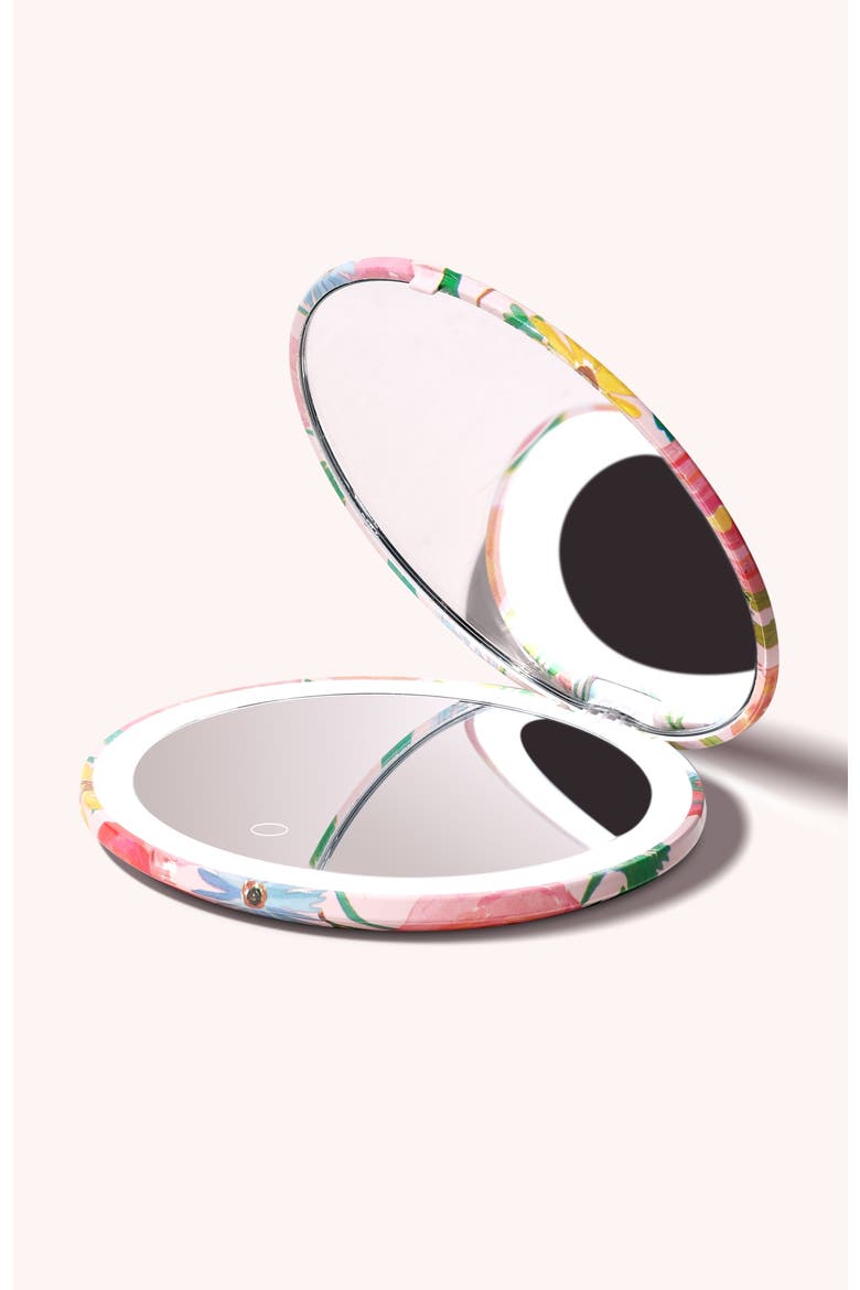 Mini Taylor LED Compact Mirror - Vibrant Florals, Alternate, color, Vibrant Florals