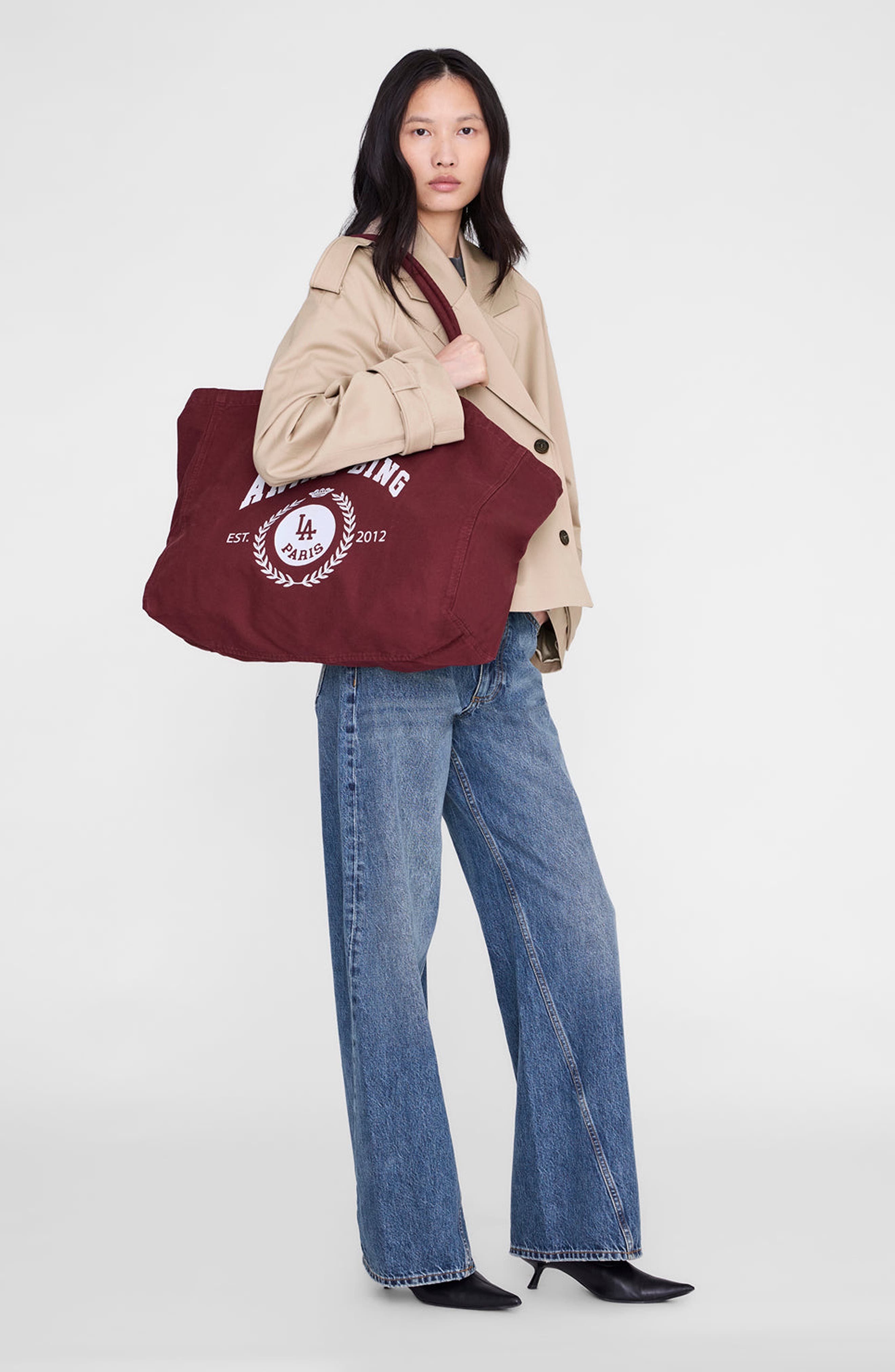 Leo Collegiate Canvas Tote, Alternate, color, Fig