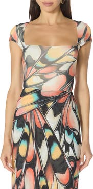 AFRM Square Neck Cap Sleeve Top