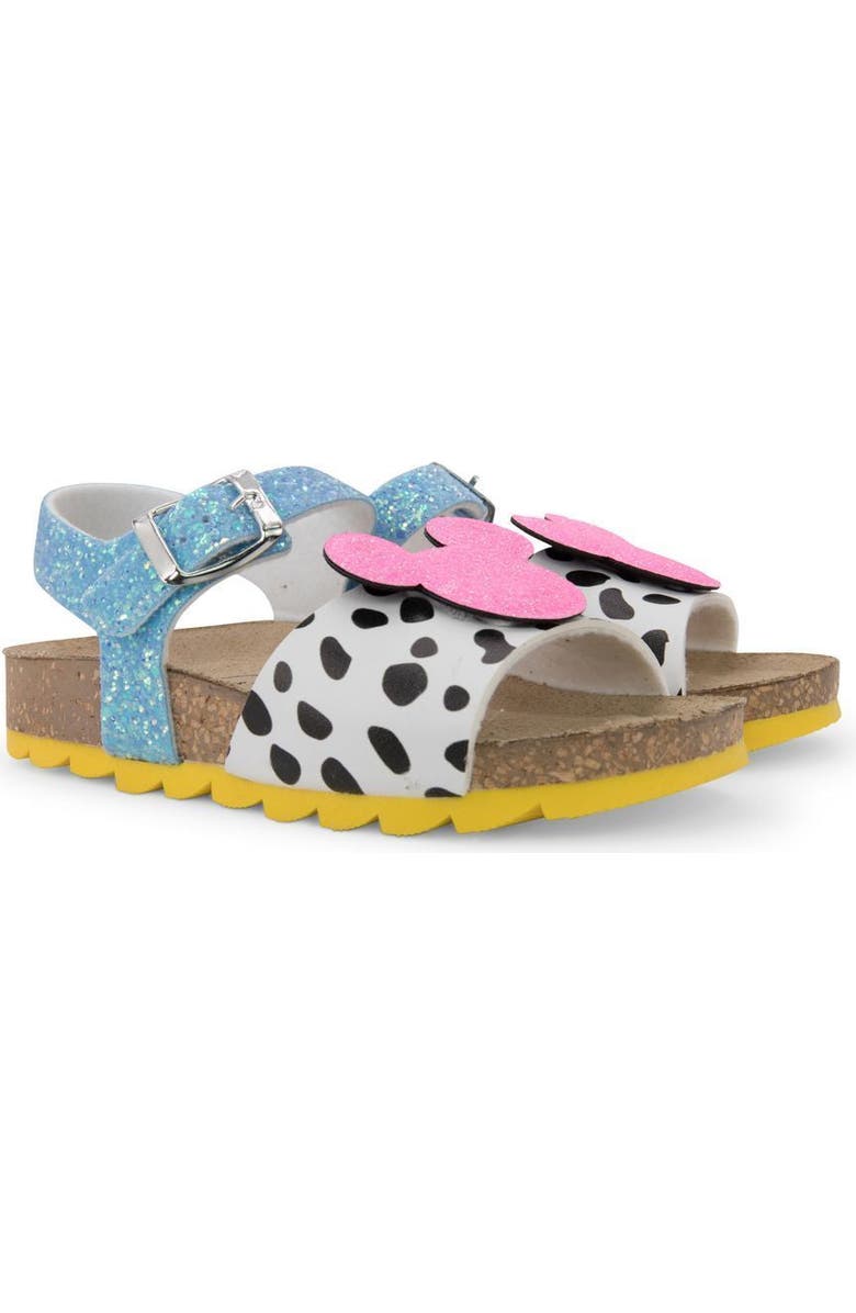 Master of Arts Mickey Logo Dalmatian Print Sandals, Main, color, Pink