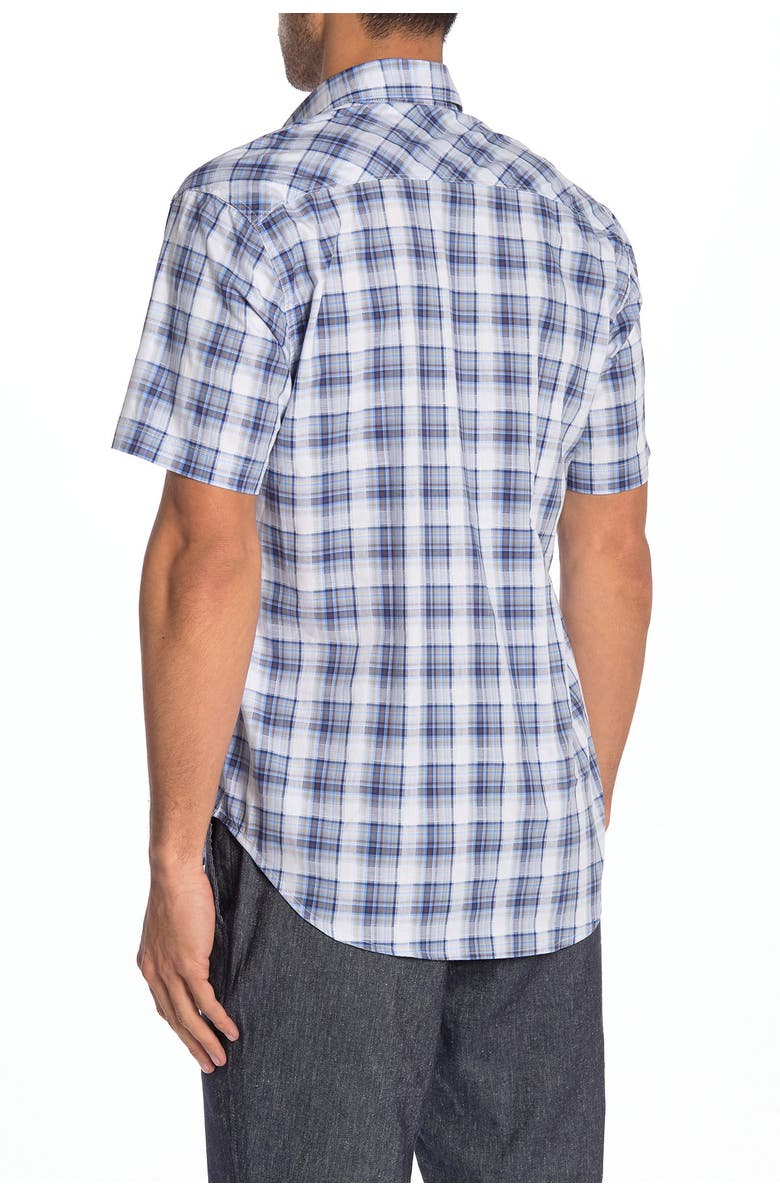 Coastaoro Surfas Check Short Sleeve Regular Fit Shirt, Alternate, color, Beach