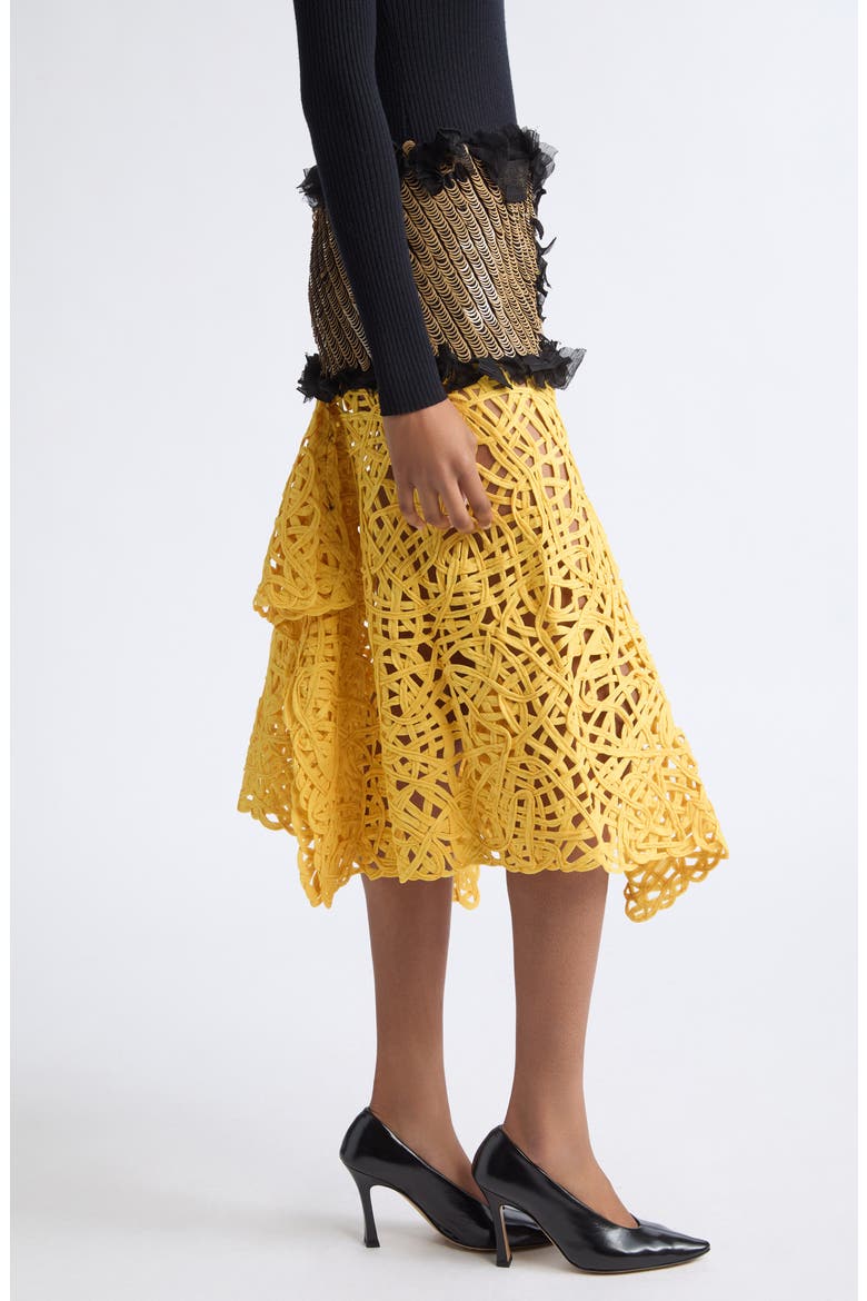Albissola Taped Skirt, Alternate, color, YELLOW