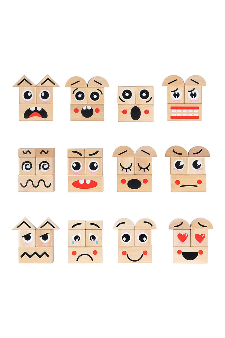 Kids' Expression Wooden Blocks, Alternate, color, MULTI