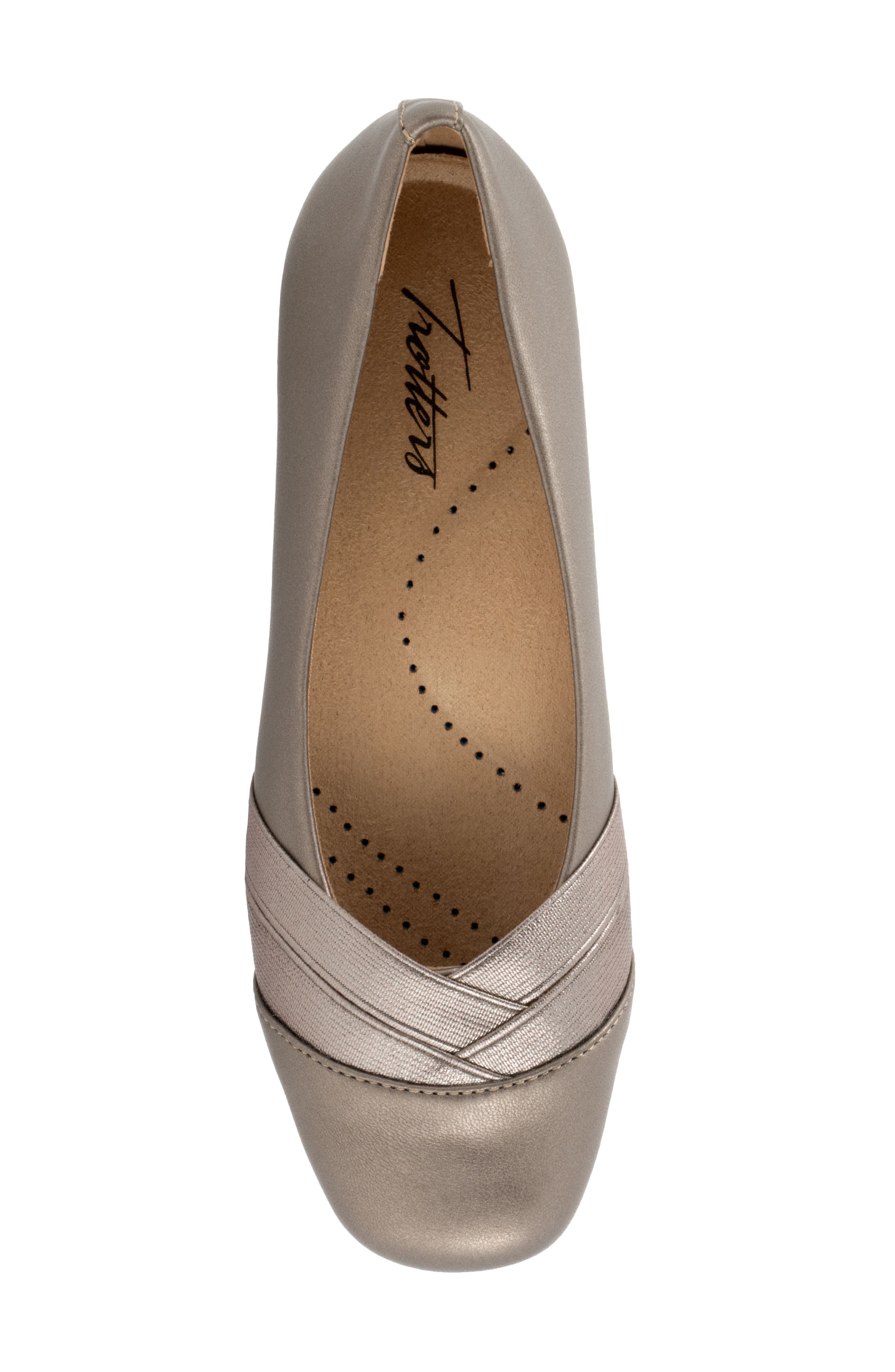 Trotters Stella Flat, Alternate, color, Pewter