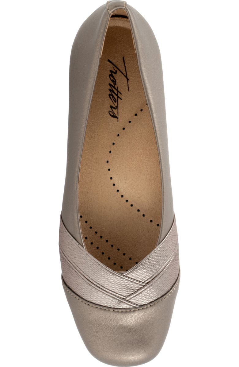 Trotters Stella Flat, Alternate, color, Pewter