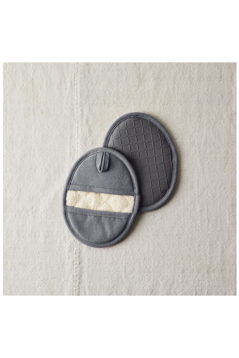 Set of Two Silicone Potholders, Main, color, PEPPERCORN