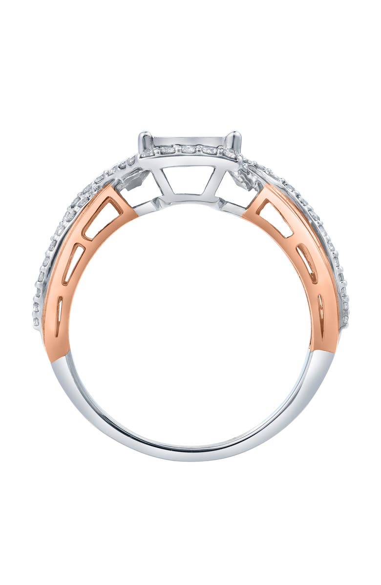 LuvMyJewelry Blush Entwine 0.65 Ct 10K Gold Diamond Ring, Alternate, color, 10K White Gold