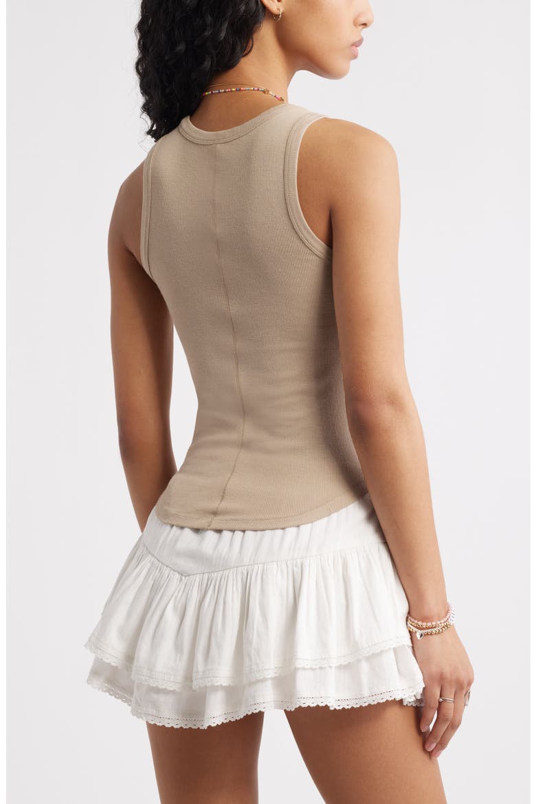 Slinky Rib Knit Tank, Alternate, color, TAN SAVANNAH