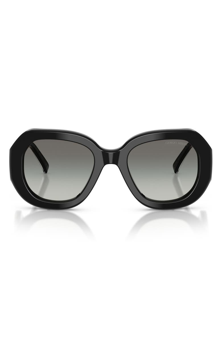 AX Armani Exchange 51mm Gradient Square Sunglasses, Main, color, Black / Grey Gradient