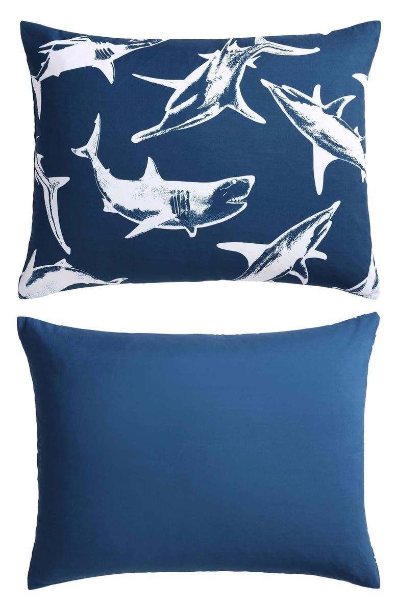 Eddie Bauer Kids' Vinny and Shark Friends 3-Piece Comforter Set, Alternate, color, Navy/ White