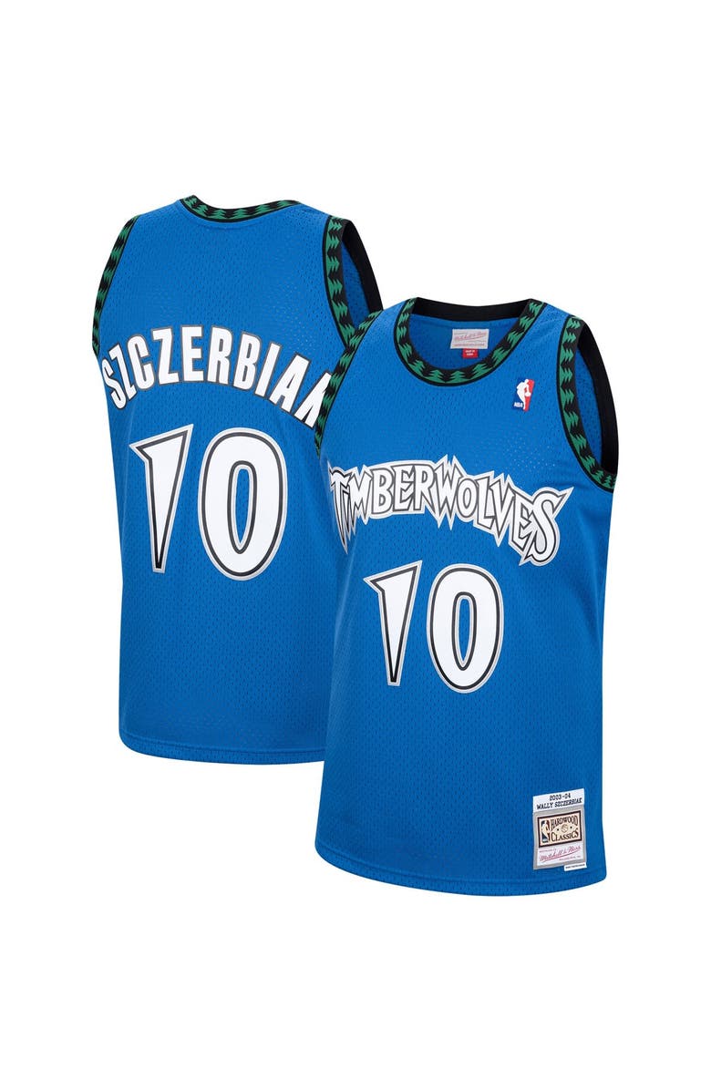 Mitchell & Ness Men's Mitchell & Ness Wally Szczerbiak Blue Minnesota Timberwolves 2001/02 Hardwood Classics Swingman Jersey, Main, color, Blue