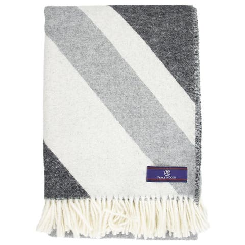 Monochromatic Union Jack Merino Wool Throw